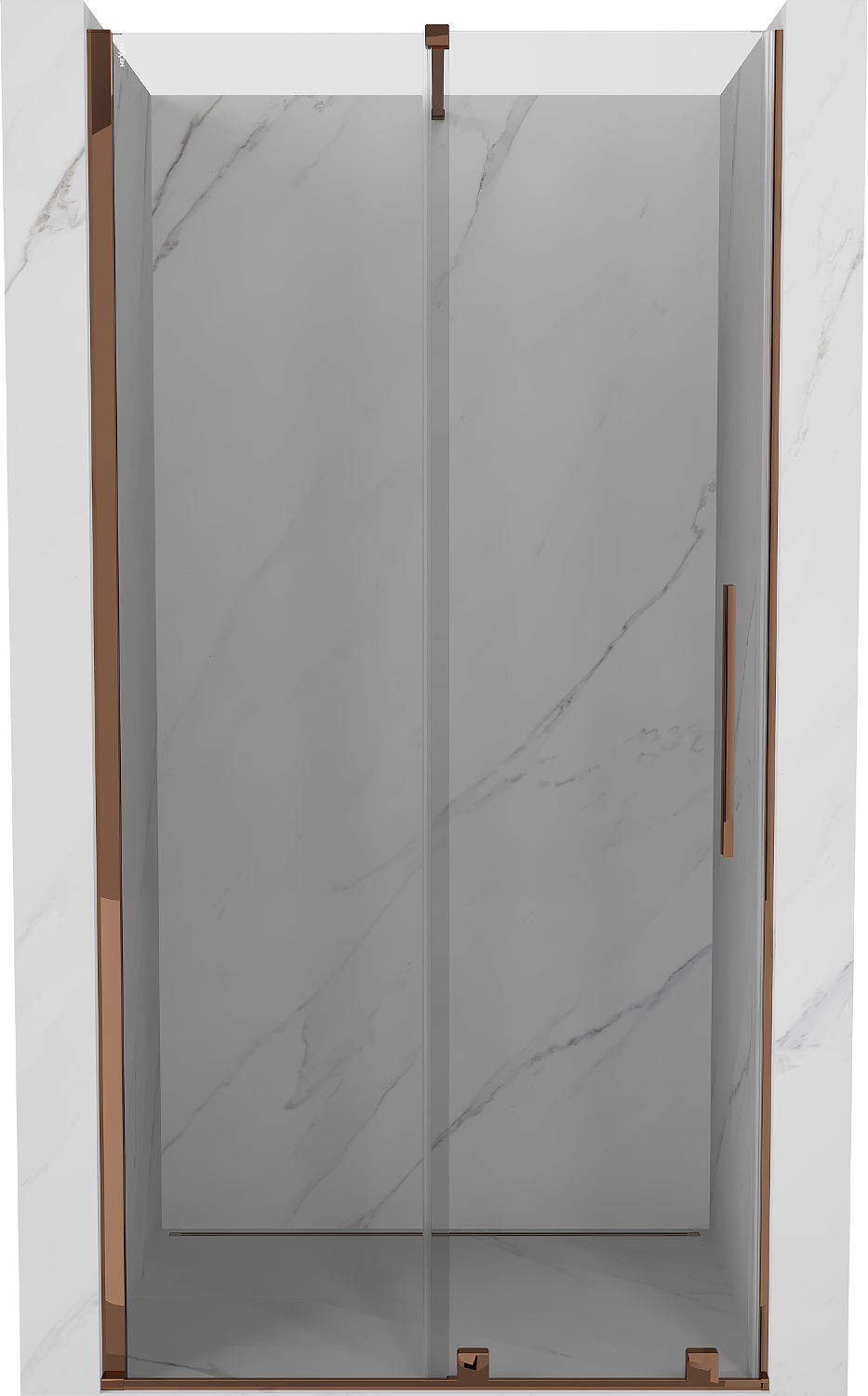 Mexen Velar ușă de duș culisantă 120 cm, transparent, Roz-auriu - 871-120-000-01-60