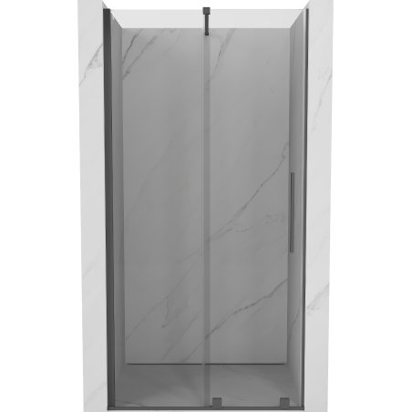 Mexen Velar ușă de duș culisantă 110 cm, transparent, gun gray cu aspect periat - 871-110-000-01-66