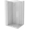 Mexen Velar Duo cabină de duș extensibilă 100 x 90 cm, transparent, albă - 871-100-090-02-20