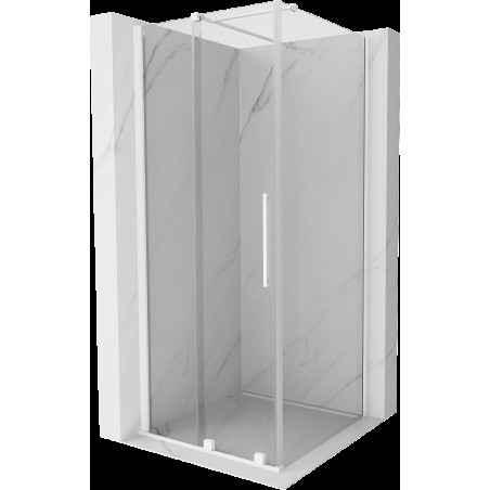 Mexen Velar cabină de duș extensibilă 120 x 120 cm, transparent, albă - 871-120-120-01-20