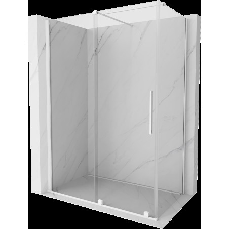 Mexen Velar cabină de duș extensibilă 130 x 70 cm, transparent, albă - 871-130-070-01-20