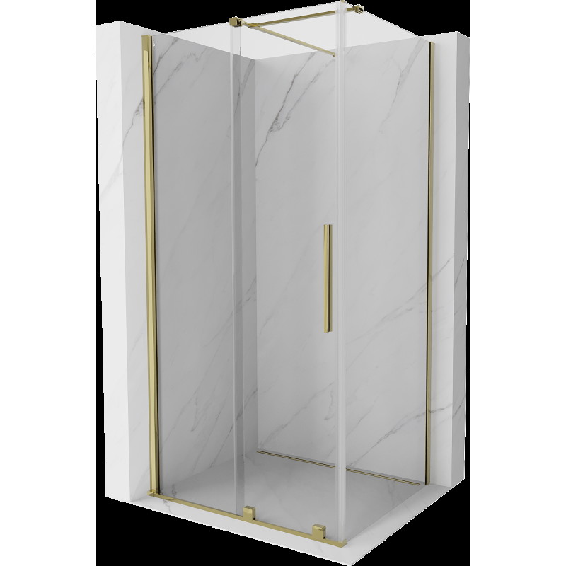 Mexen Velar cabină de duș extensibilă 110 x 85 cm, transparent, aurie - 871-110-085-01-50