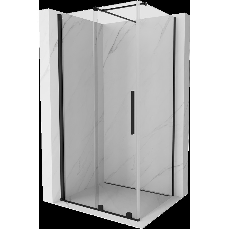 Mexen Velar cabină de duș extensibilă 100 x 80 cm, transparent, neagră - 871-100-080-01-70