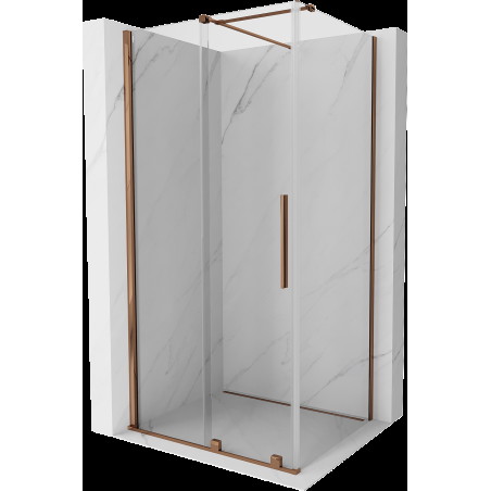 Mexen Velar cabină de duș extensibilă 100 x 110 cm, transparent, Roz-auriu - 871-100-110-01-60