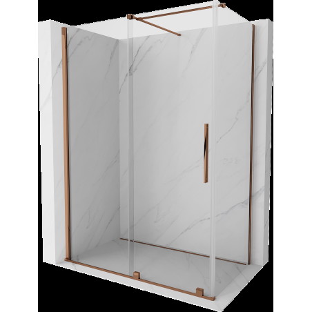 Mexen Velar cabină de duș extensibilă 140 x 70 cm, transparent, Roz-auriu - 871-140-070-01-60