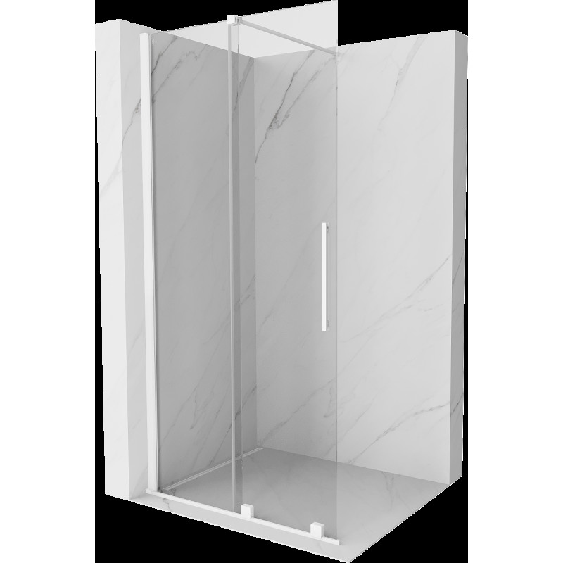 Mexen Velar perete de duș glisant Walk-in 85 x 200 cm, transparent 8 mm, alb - 871-085-000-03-20