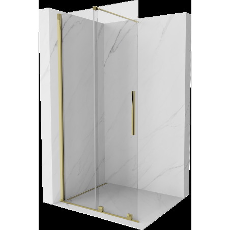 Mexen Velar perete de duș extensibil Walk-in 70 x 200 cm, transparent 8 mm, aurie - 871-070-000-03-50