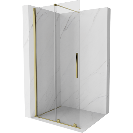 Mexen Velar perete de duș extensibil Walk-in 85 x 200 cm, transparent 8 mm, aurie - 871-085-000-03-50