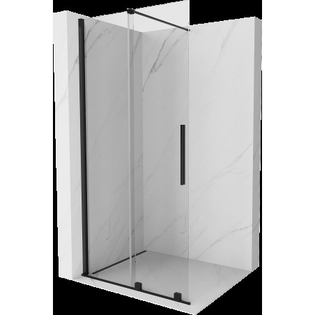 Mexen Velar perete de duş glisant Walk-in 100 x 200 cm, transparent 8 mm, negru - 871-100-000-03-70