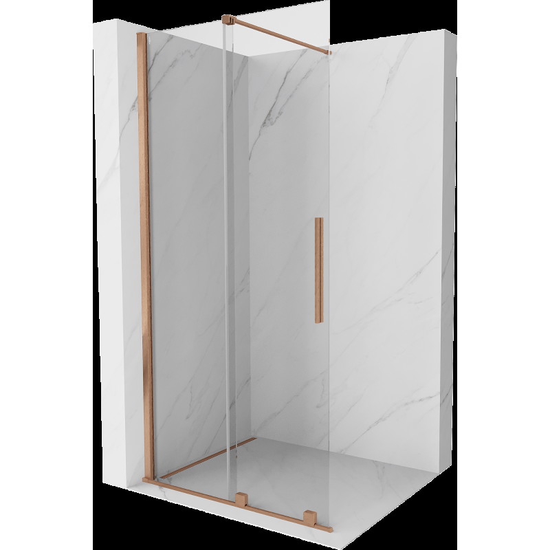 Mexen Velar paravan de duș glisant Walk-in 70 x 200 cm, transparent 8 mm, cupru periat - 871-070-000-03-65