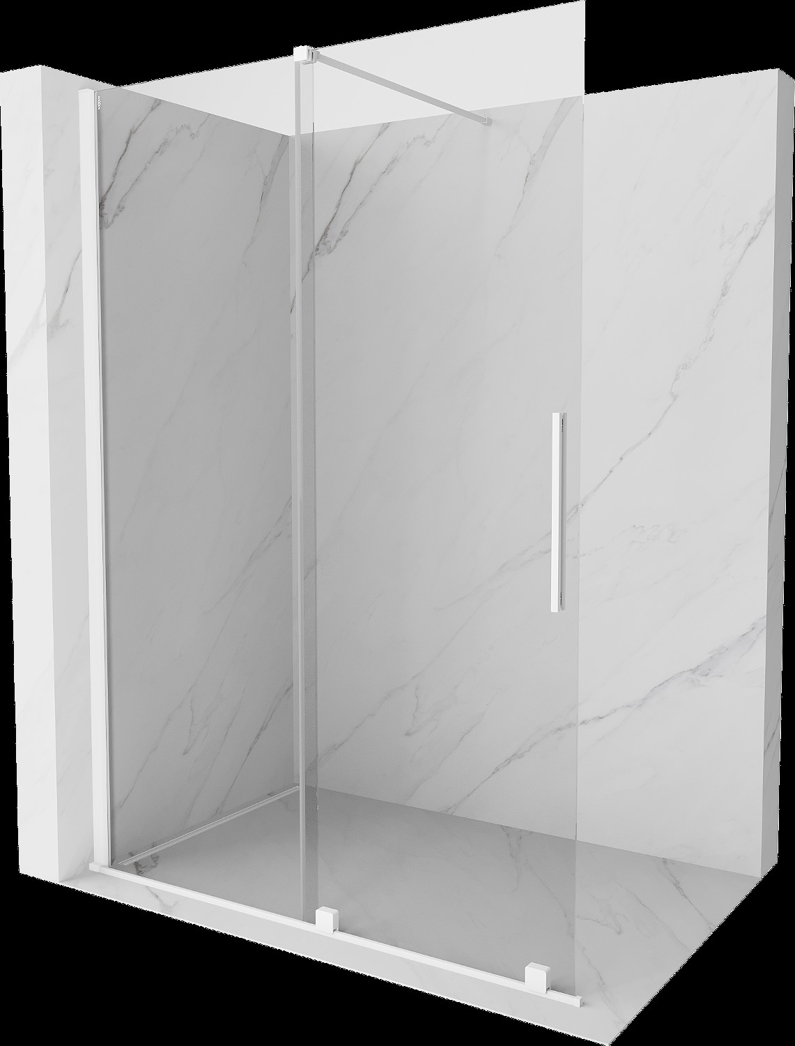 Mexen Velar panou de duș pliabil Walk-in 150 x 200 cm, transparent 8 mm, alb - 871-150-000-03-20