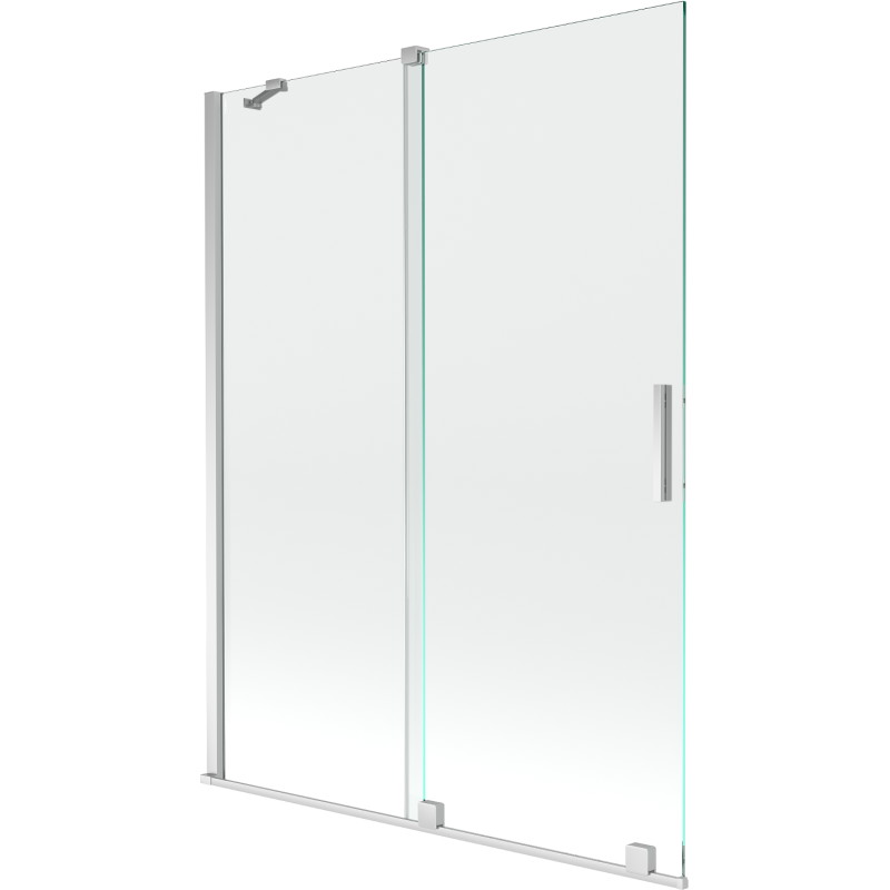 Mexen Velar paravan cadă 2-aripi culisant 130 x 150 cm, transparent, Crom - 896-130-000-01-01