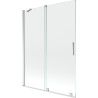 Mexen Velar paravan cadă 2-aripi culisant 130 x 150 cm, transparent, Crom - 896-130-000-01-01