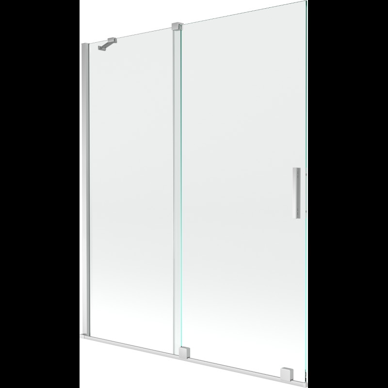 Mexen Velar paravan cadă 2-aripi culisant 140 x 150 cm, transparent, Crom - 896-140-000-01-01