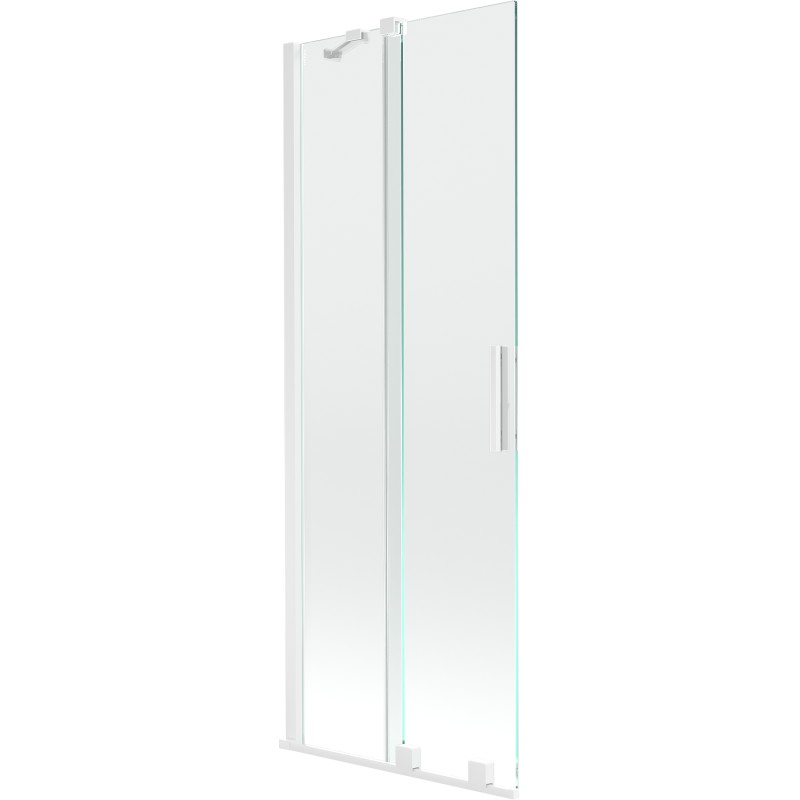 Mexen Velar paravan cadă 2-aripi culisant 70 x 150 cm, transparent, Albă - 896-075-000-01-20