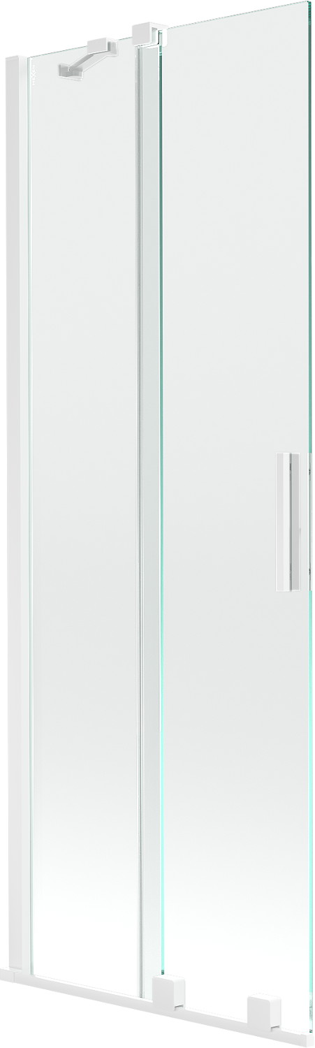 Mexen Velar paravan cadă 2-aripi culisant 70 x 150 cm, transparent, Albă - 896-075-000-01-20