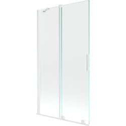 Mexen Velar paravan cadă 2-aripi culisant 100 x 150 cm, transparent, Albă - 896-100-000-01-20