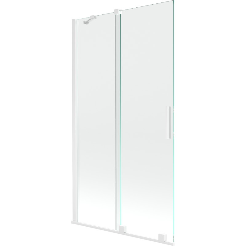 Mexen Velar paravan cadă 2-aripi culisant 100 x 150 cm, transparent, Albă - 896-100-000-01-20