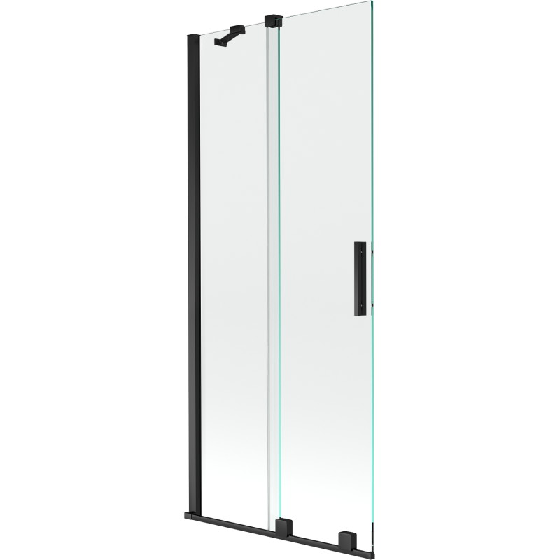 Mexen Velar paravan cadă 2-aripi culisant 85 x 150 cm, transparent, Neagră - 896-085-000-01-70