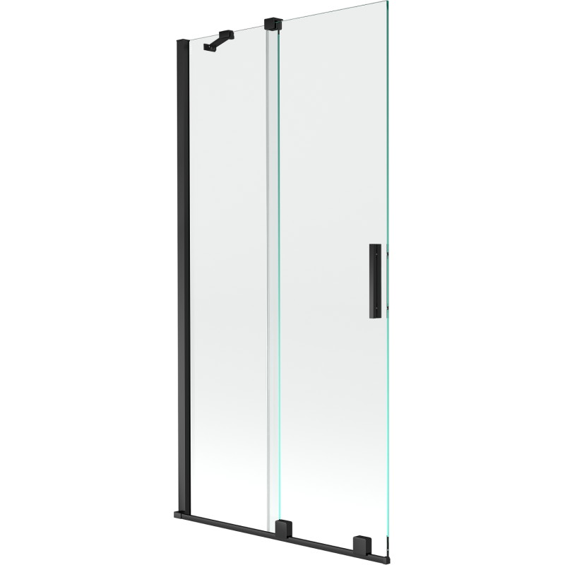 Mexen Velar paravan cadă 2-aripi culisant 95 x 150 cm, transparent, Neagră - 896-095-000-01-70