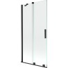 Mexen Velar paravan cadă 2-aripi culisant 95 x 150 cm, transparent, Neagră - 896-095-000-01-70