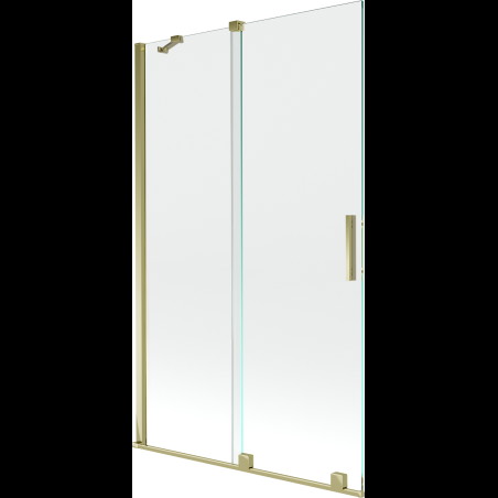 Mexen Velar paravan cadă 2-aripi culisant 110 x 150 cm, transparent, Auriu - 896-110-000-01-50