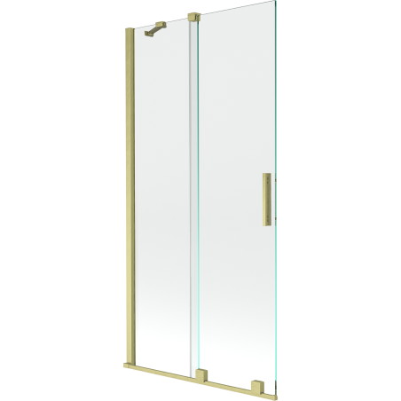 Mexen Velar paravan cadă 2-aripi culisant 90 x 150 cm, transparent, auriu cu aspect periat - 896-090-000-01-55