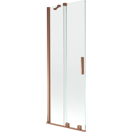 Mexen Velar paravan cadă 2-aripi culisant 75 x 150 cm, transparent, Roz-auriu - 896-075-000-01-60