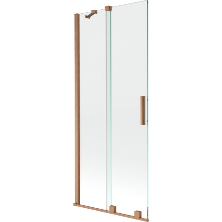 Mexen Velar paravan cadă 2-aripi culisant 80 x 150 cm, transparent, Cupru cu aspect periat - 896-080-000-01-65