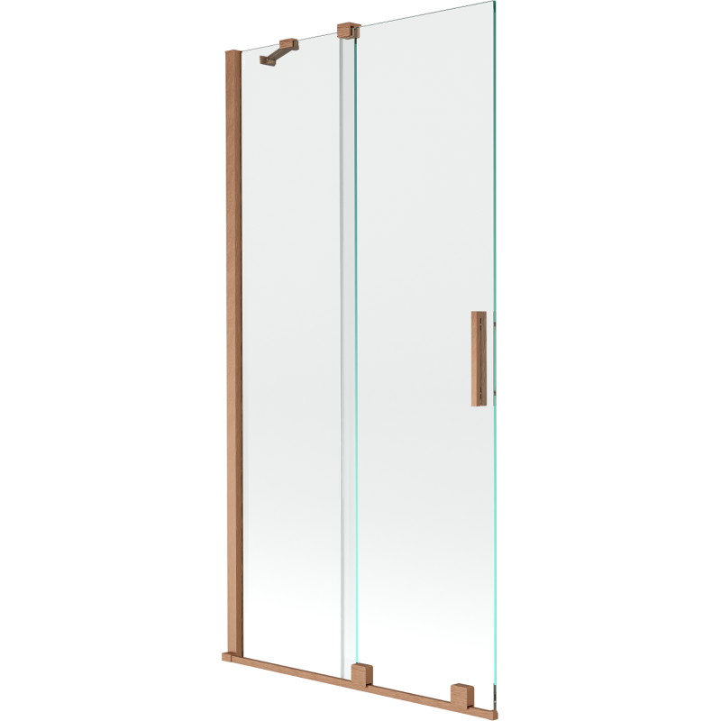 Mexen Velar paravan cadă 2-aripi culisant 95 x 150 cm, transparent, Cupru cu aspect periat - 896-095-000-01-65