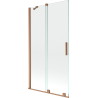 Mexen Velar paravan cadă 2-aripi culisant 100 x 150 cm, transparent, Cupru cu aspect periat - 896-100-000-01-65