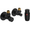 Mexen G00 set termostatic colțar cu mascare R, negru - W901-900-904-70