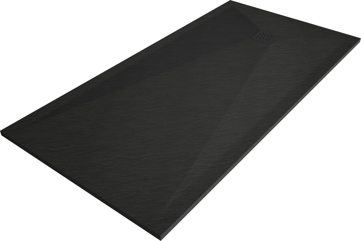 Mexen Stone+ cadă din compozit dreptunghiular 200 x 80 cm, negru, capac negru - 44708020-B