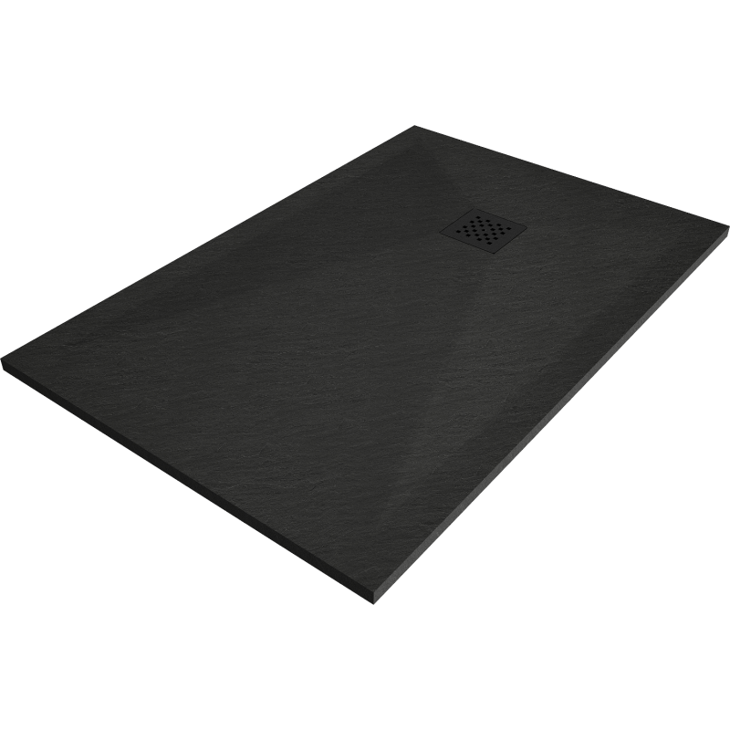 Mexen Stone+ cadă de duş compusă dreptunghiulară 90 x 70 cm, negru, capac negru - 44707090-B