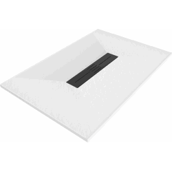 Mexen Toro cabina de ducha rectangular SMC 120 x 70 cm, blanca, tapa negra - 43107012-B