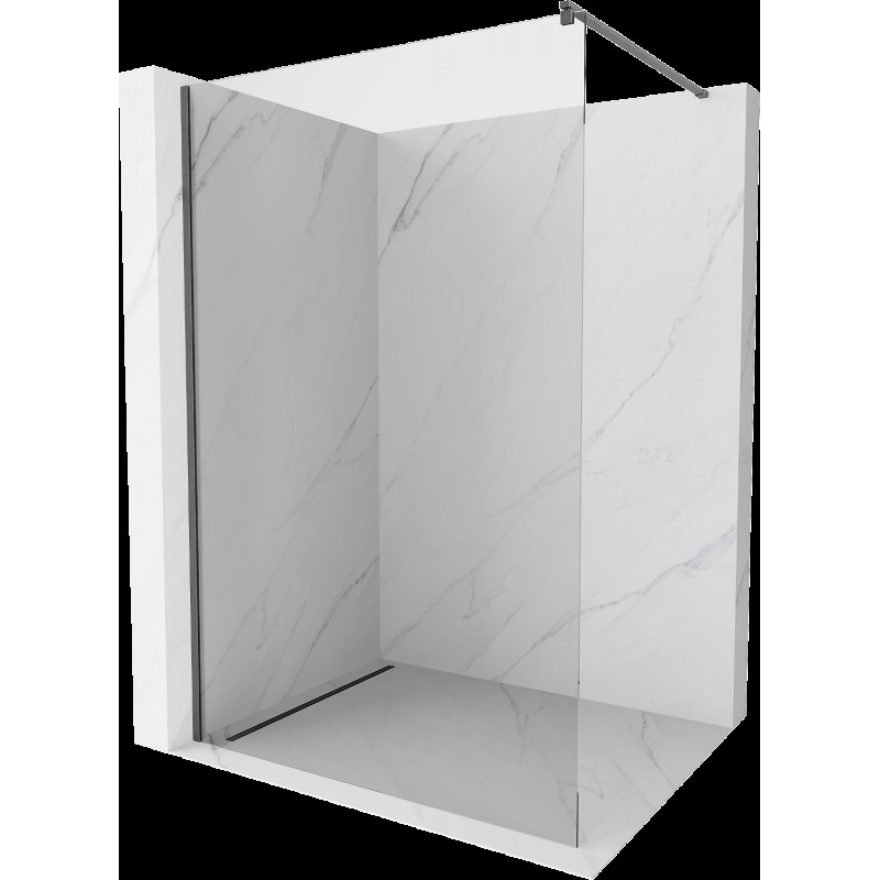 Mexen Kioto panou de duș Walk-in 95 x 200 cm, transparent 8 mm, gri armat periat - 800-095-101-66-00