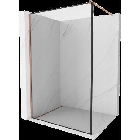 Mexen Kioto perete de duş Walk-in 70 x 200 cm, model negru 8 mm, cupru periat - 800-070-101-65-70