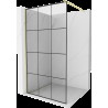 Mexen Kioto perete duș Walk-in 120 x 200 cm, model negru 8 mm, finisaj aur periat - 800-120-101-55-77