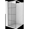 Mexen Kioto panou de duș Walk-in 90 x 200 cm, model negru 8 mm, nickel periat - 800-090-101-97-77