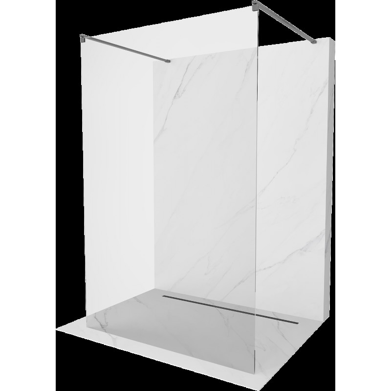 Mexen Kioto perete shower freestanding 145 x 200 cm, transparent 8 mm, gun gray periat - 800-145-002-65-00