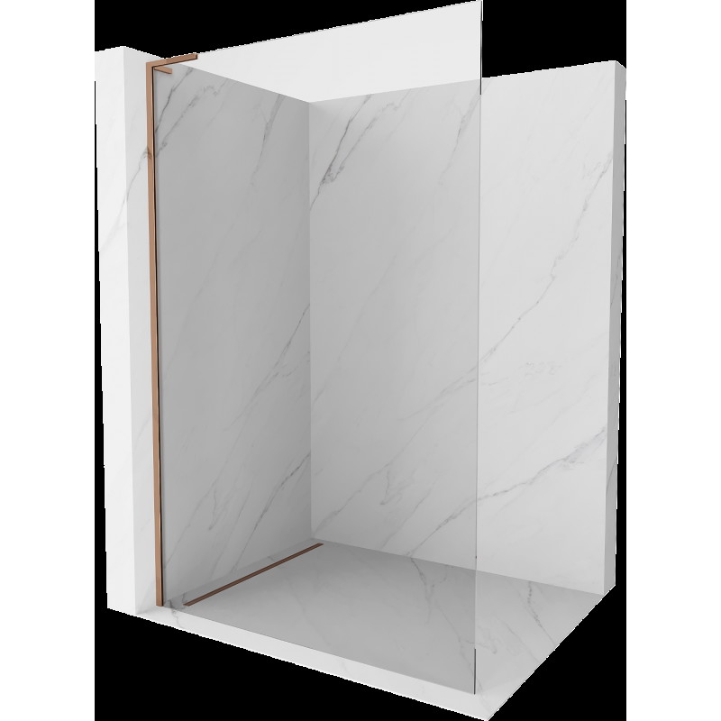 Mexen Kioto L panou de duş Walk-in 65 x 200 cm, transparent, aur roz - 800-065-103-60-00