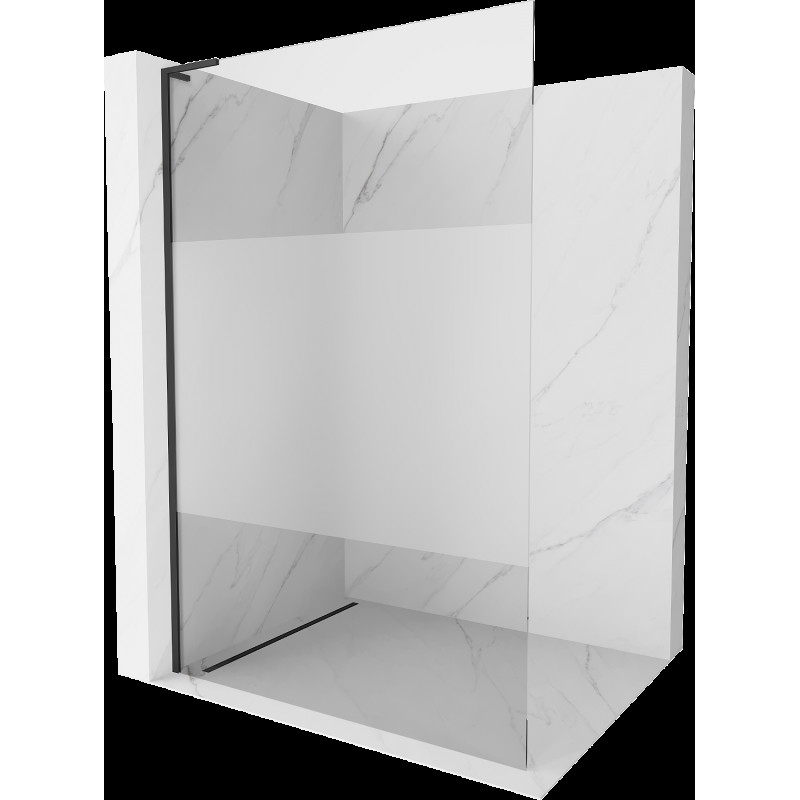 Mexen Kioto L perete duș Walk-in 100 x 200 cm, transparent/opal, negru - 800-100-103-70-35