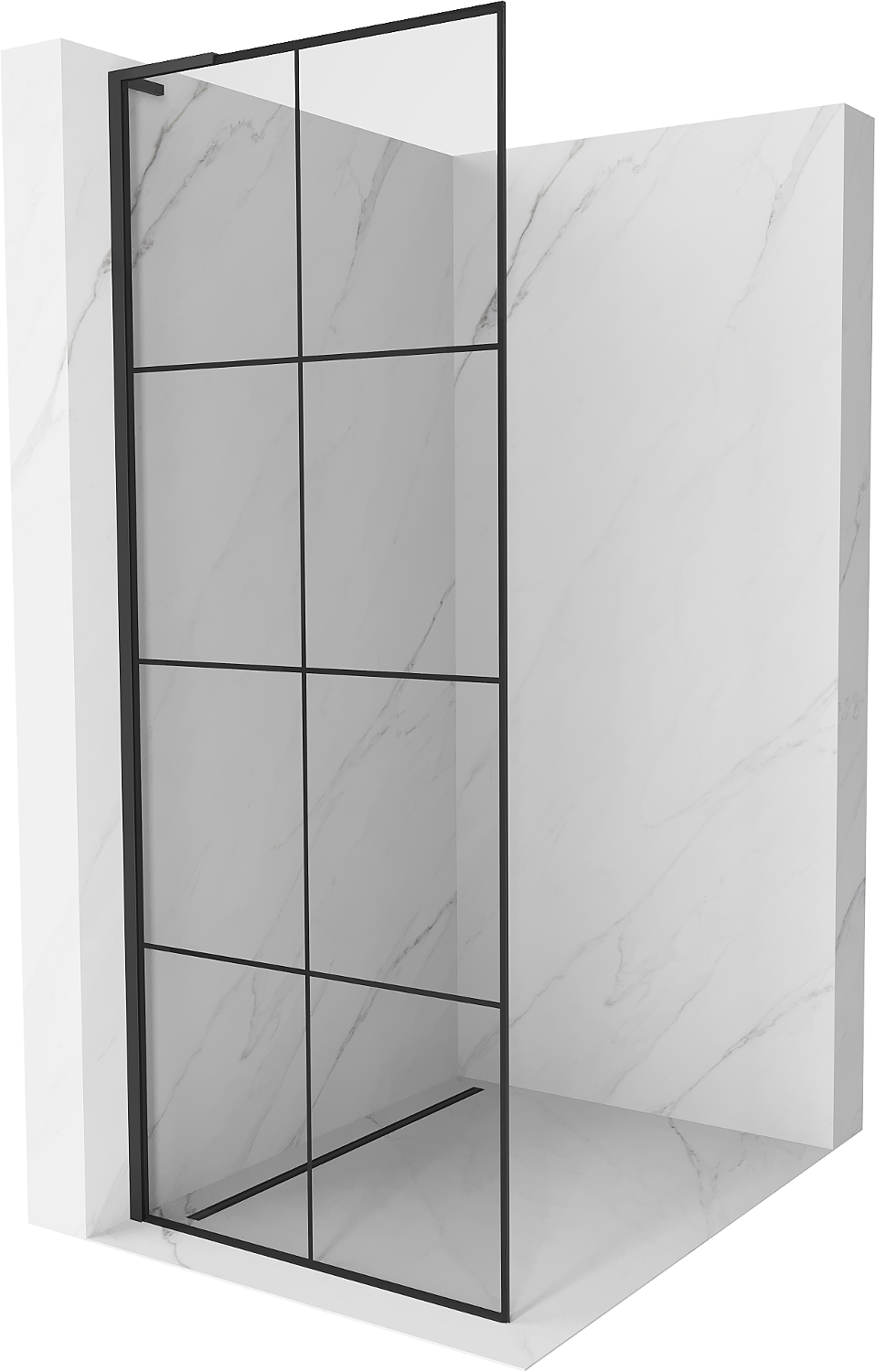 Mexen Kioto L perete de duș Walk-in 70 x 200 cm, model negru, negru - 800-070-103-70-77