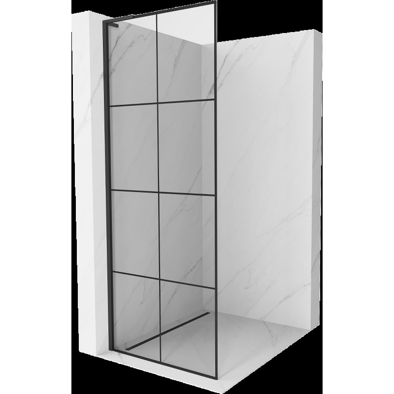 Mexen Kioto L perete de duș Walk-in 80 x 200 cm, model negru, negru - 800-080-103-70-77