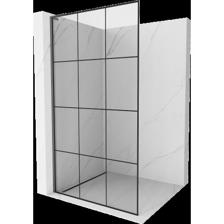 Mexen Kioto L perete de duș Walk-in 100 x 200 cm, model negru, gun metal - 800-100-103-95-77