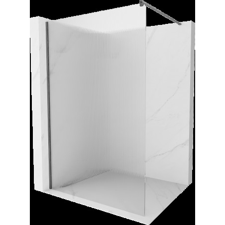 Mexen Kioto panou de duş Walk-in 100 x 200 cm, sticlă de 8 mm, gri armat - 800-100-101-66-09