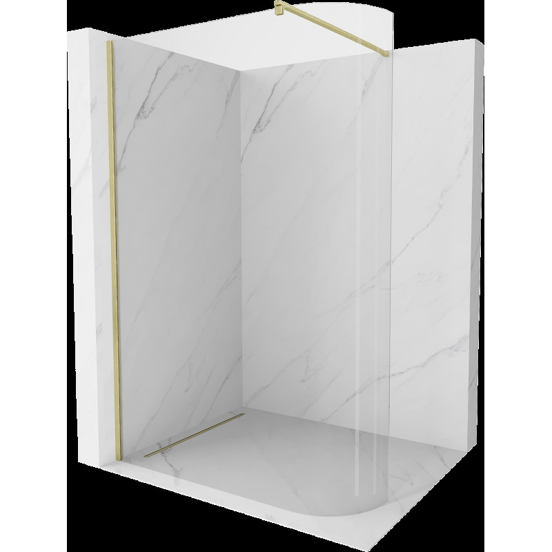 Mexen Kioto panou de duş curbat Walk-in 140 x 200 cm, transparent 8 mm, aur periat - 800-140-101-55-06