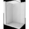 Mexen Kioto perete de duș curbat Walk-in 90 x 200 cm, transparent 8 mm, gri mat periat - 800-090-101-66-06