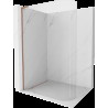 Mexen Kioto L perete de duș rotunjită Walk-in 90 x 200 cm, transparent, cu bronz periat - 800-090-103-65-06