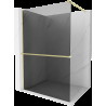 Mexen Kioto+ panou de duș cu shelf Walk-in 100 x 200 cm, grafit, aur lăcuit - 800-100-121-55-40